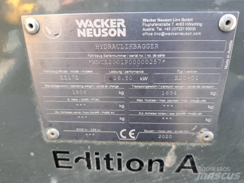 Wacker Neuson EZ17e 大型油圧ショベル12t以上（パワーショベル・ユンボ）