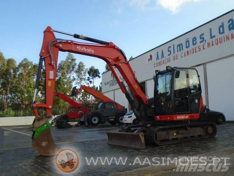 Kubota KX 080-4 中型油圧ショベル 7ｔ-12ｔ（ユンボ・パワーショベル・バックホー）