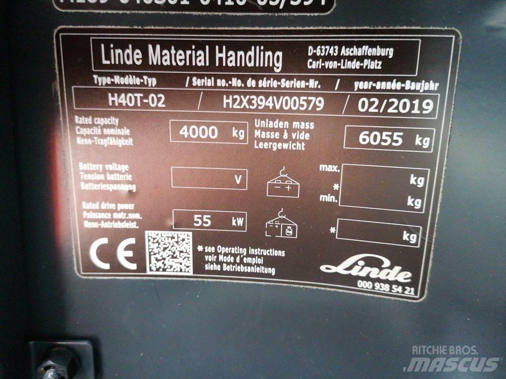 Linde H40T-02 LPGフォークリフト