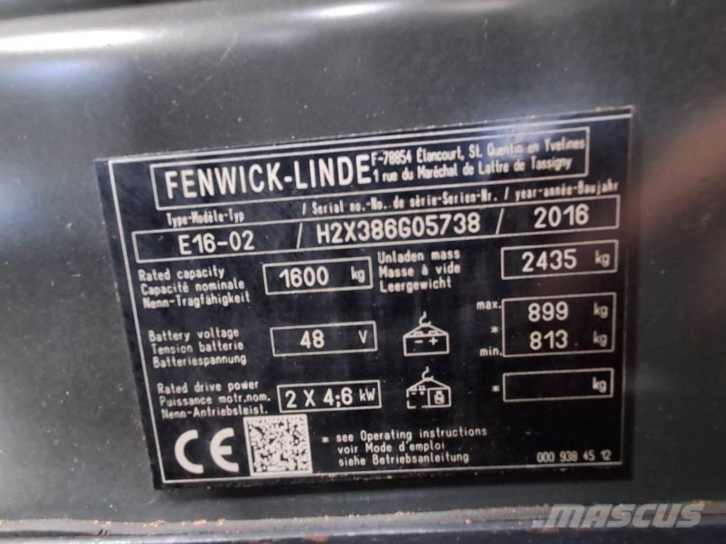 Linde E16-02 バッテリーフォークリフト