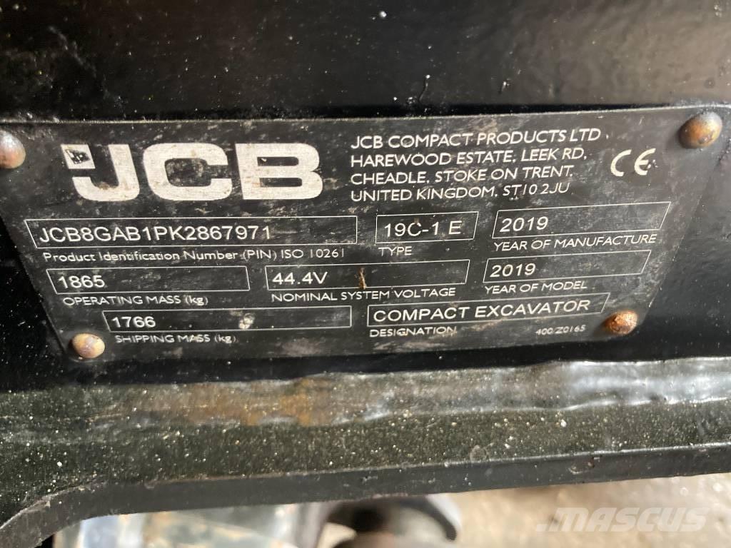 JCB 19 C-IE ミニ油圧ショベル 7t以下（ミニユンボ・ミニディガー）