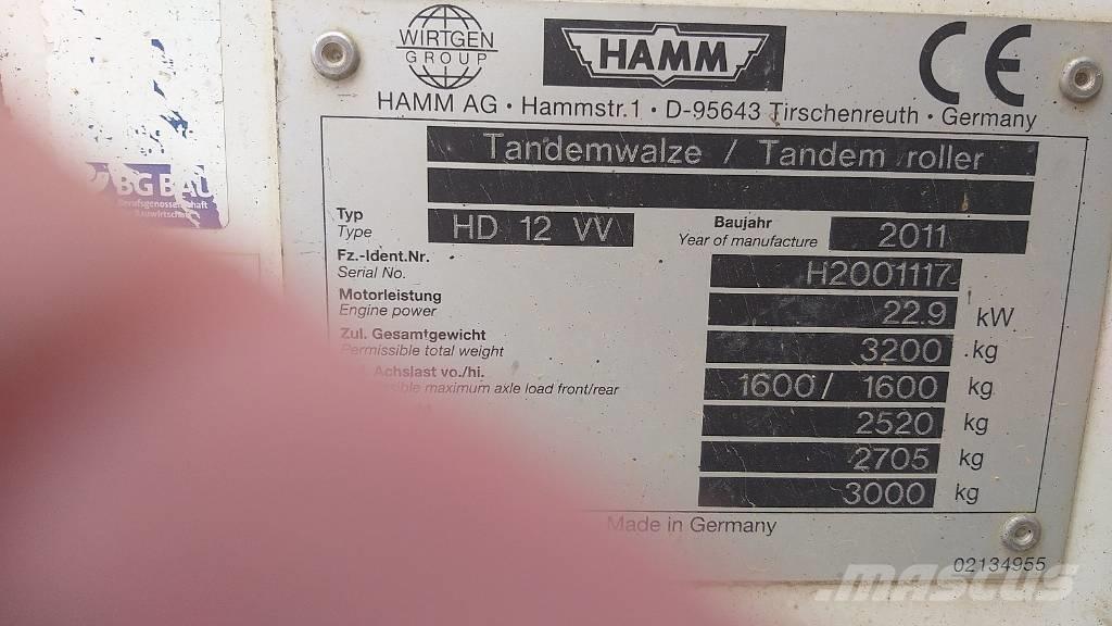 Hamm HD 12 VV タンデムローラ