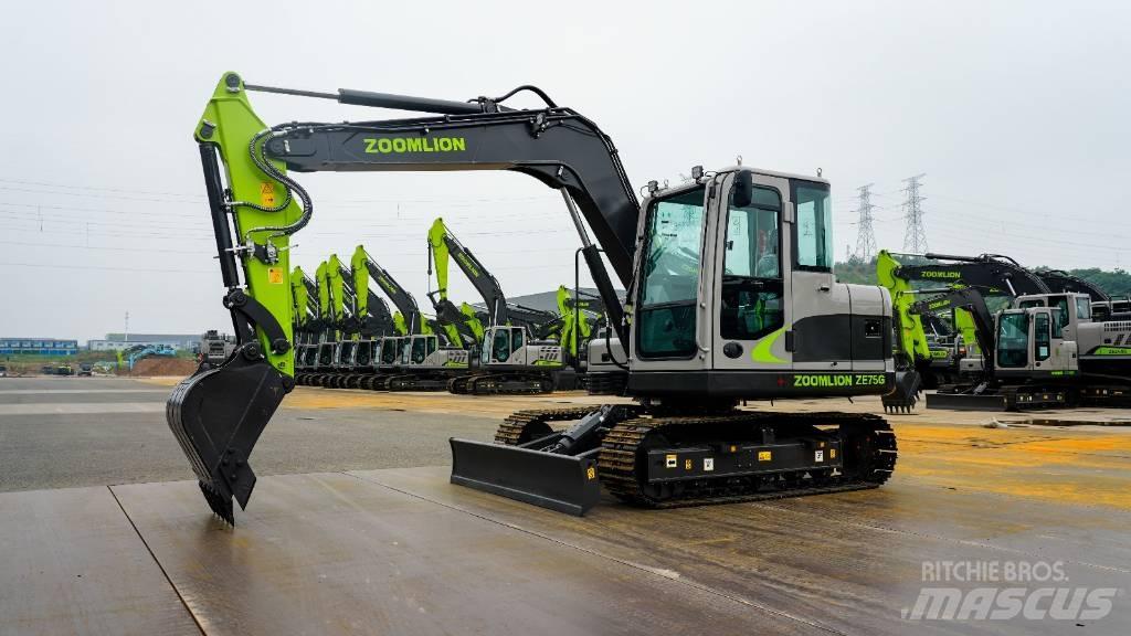 Zoomlion ZE75G 中型油圧ショベル 7ｔ-12ｔ（ユンボ・パワーショベル・バックホー）