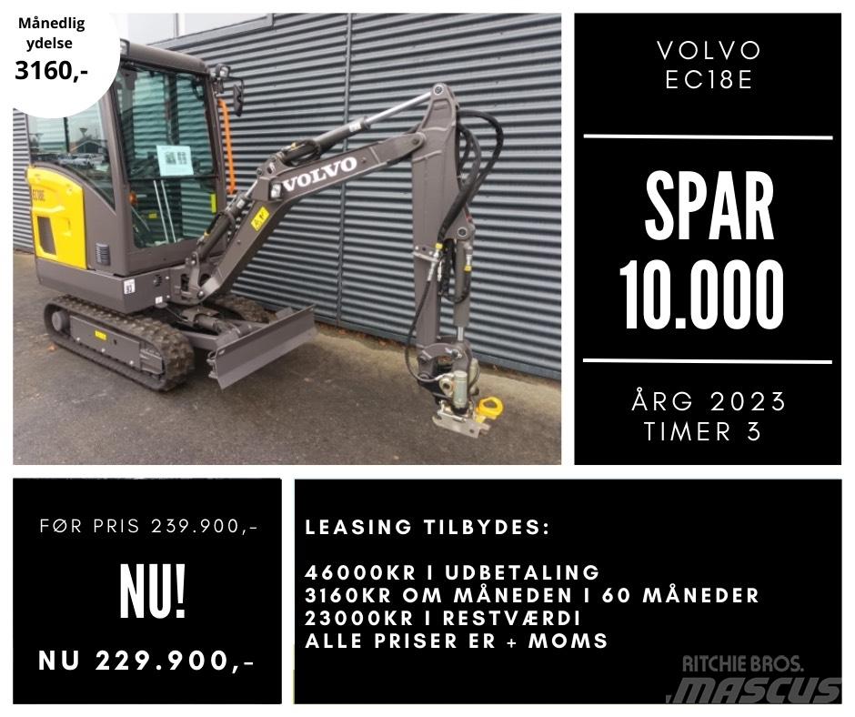 Volvo EC 18 E ミニ油圧ショベル 7t以下（ミニユンボ・ミニディガー）