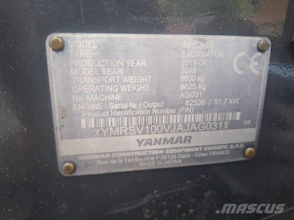 Yanmar SV 100-2A 中型油圧ショベル 7ｔ-12ｔ（ユンボ・パワーショベル・バックホー）
