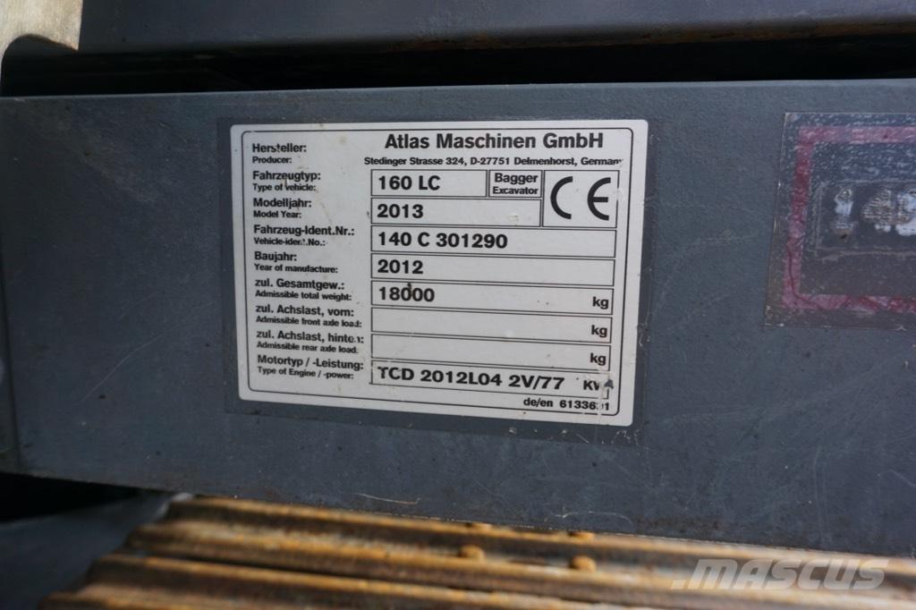 Atlas 160 LC 大型油圧ショベル12t以上（パワーショベル・ユンボ）