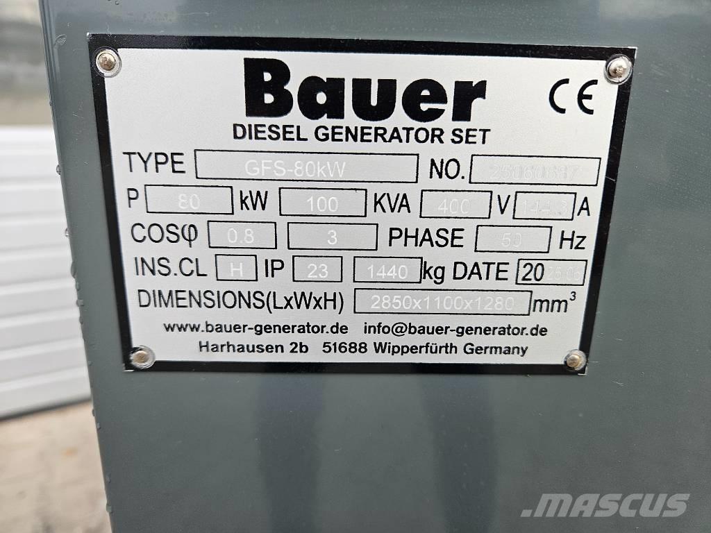 Bauer GFS-80Kw ディーゼル発電機