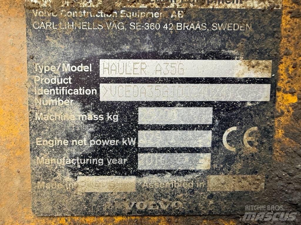 Volvo A 35 G アーティキュレート式ダンプトラック