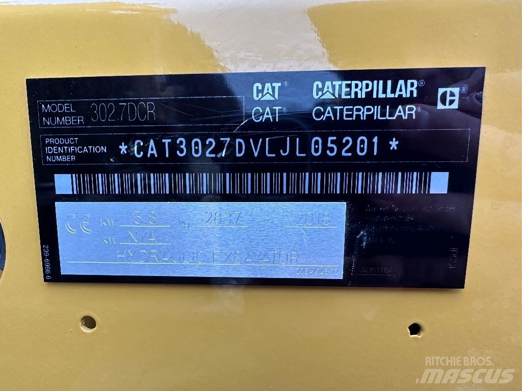 CAT 302.7 D CR ミニ油圧ショベル 7t以下（ミニユンボ・ミニディガー）