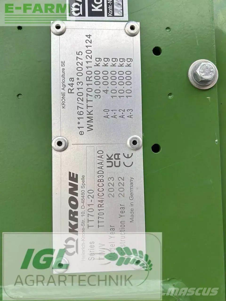 Krone tx 560 グレイン・カート