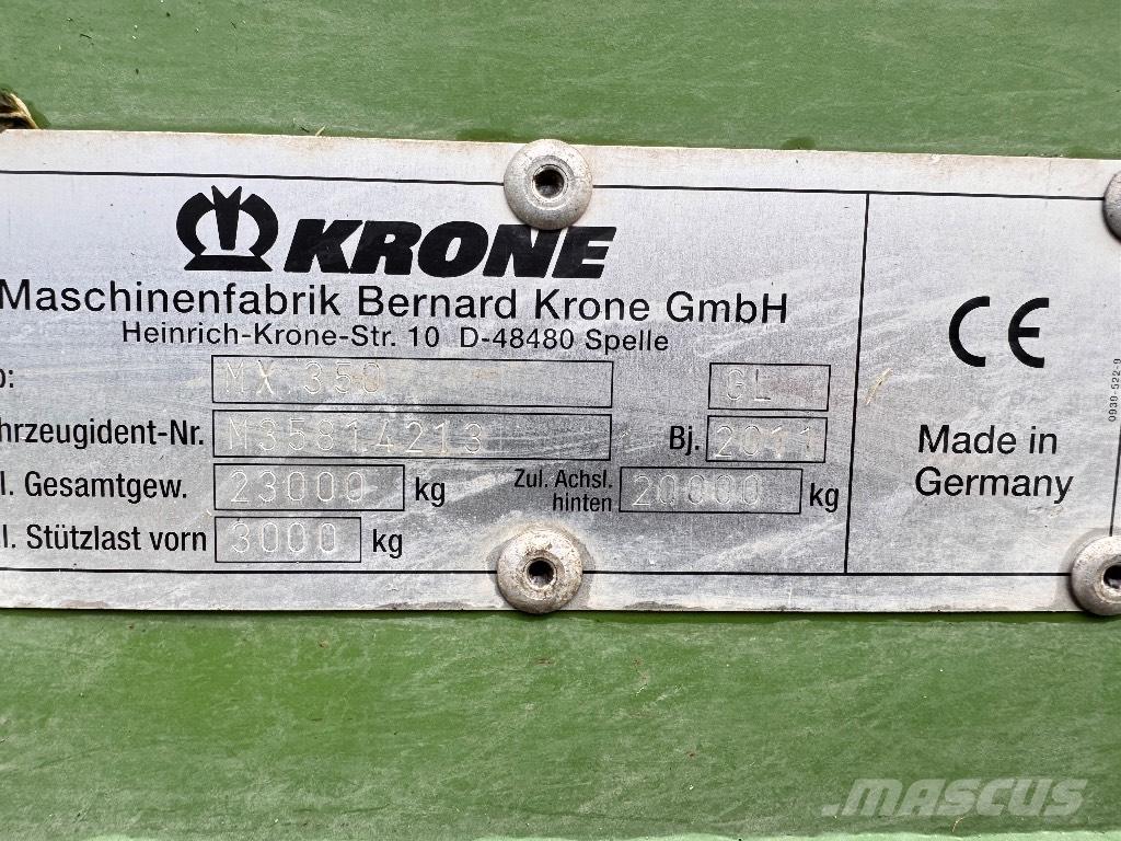 Krone MX 350 GL セルフローディングトレーラー