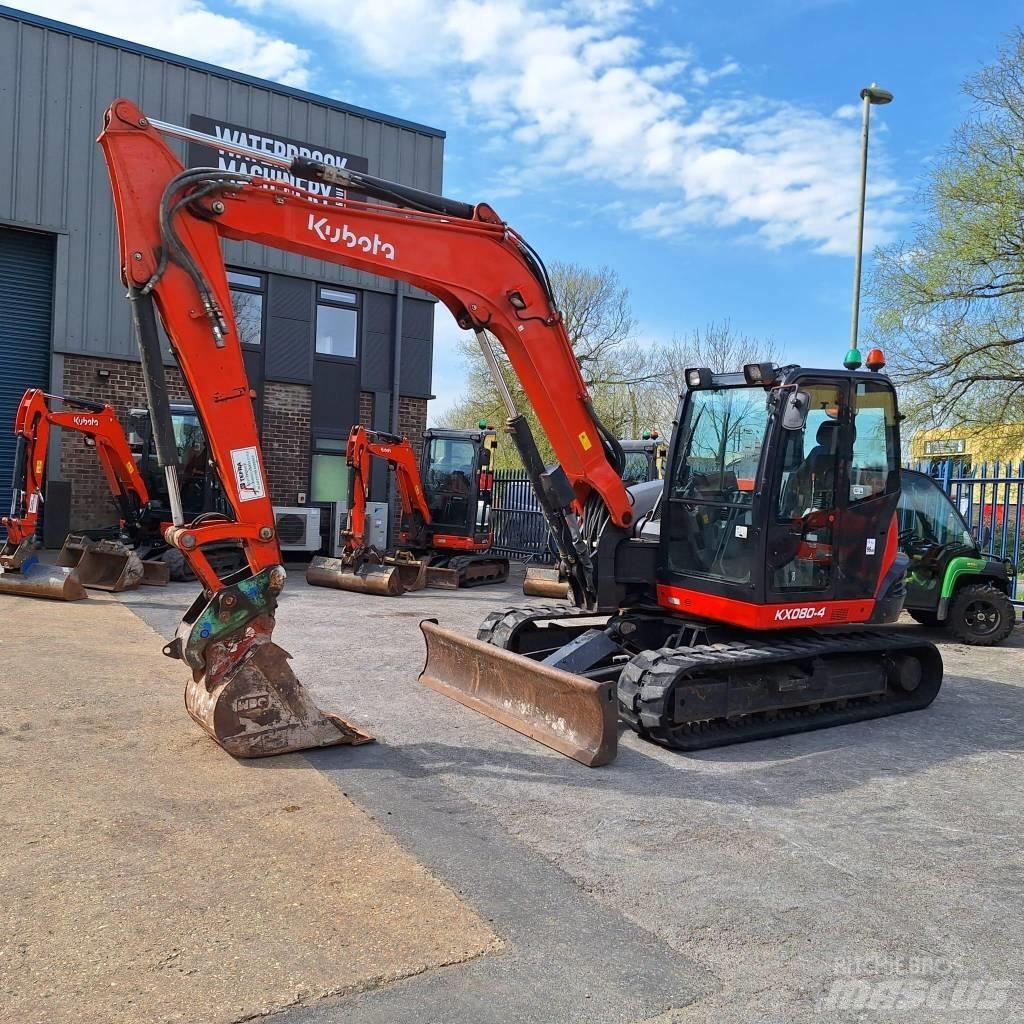 Kubota KX080-4 中型油圧ショベル 7ｔ-12ｔ（ユンボ・パワーショベル・バックホー）
