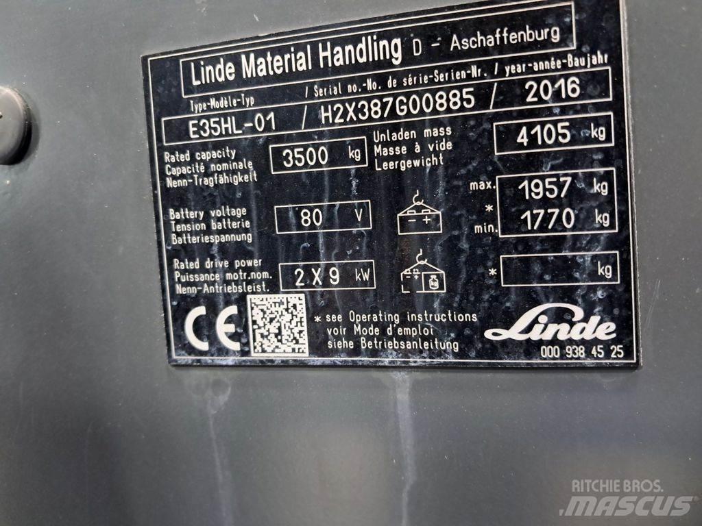 Linde E35HL-01 バッテリーフォークリフト