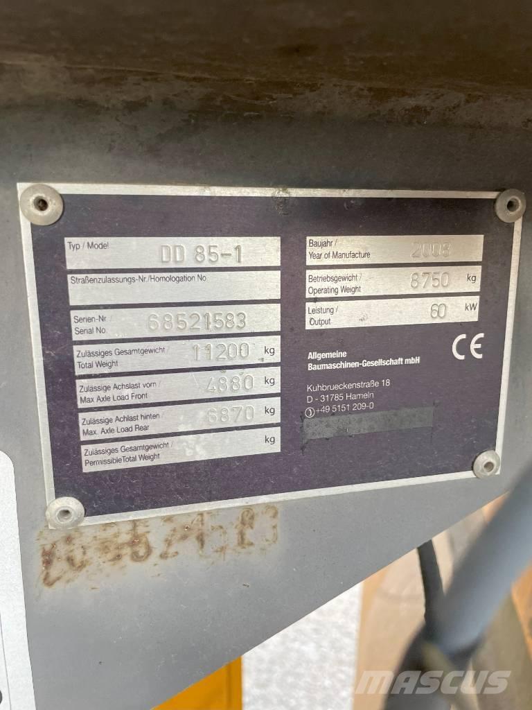 Volvo DD 85 タンデムローラ