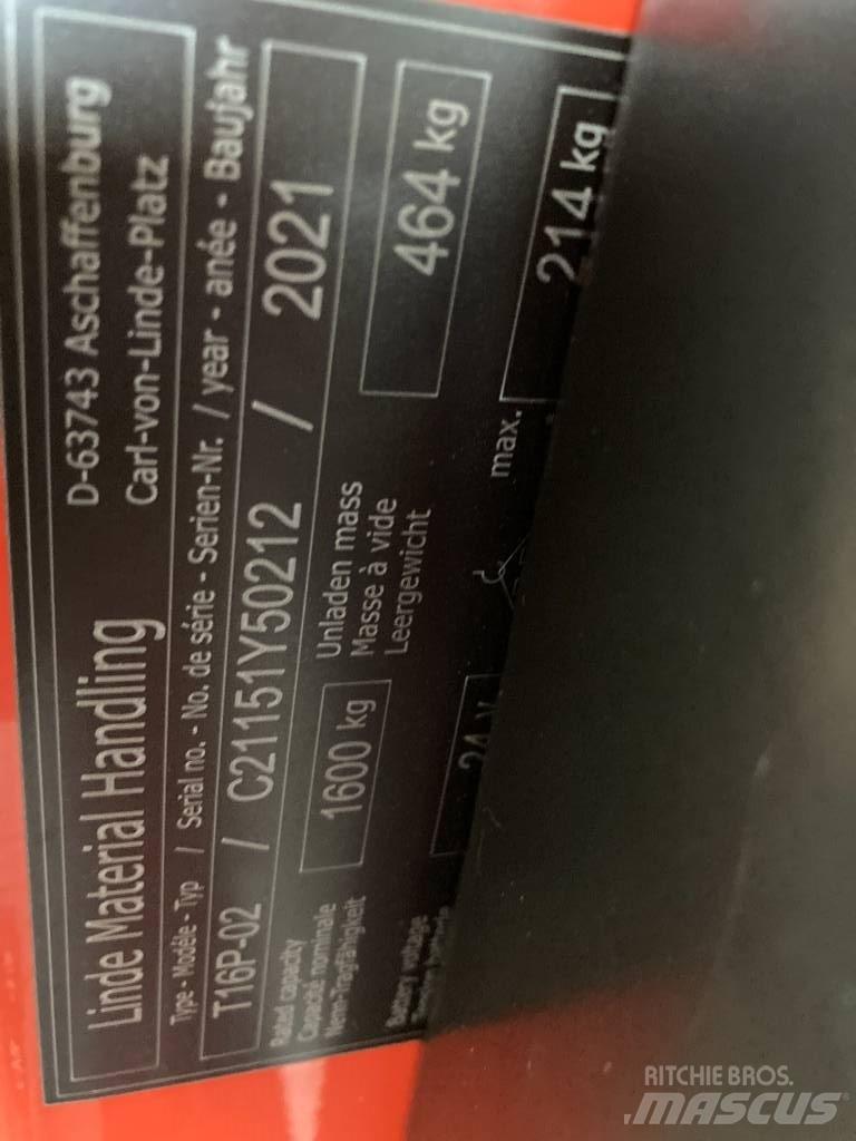Linde T16P/1151-02 ローリフトとプラットフォーム