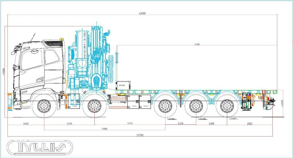 Volvo FH 13 540 クレーントラック、ユニック車