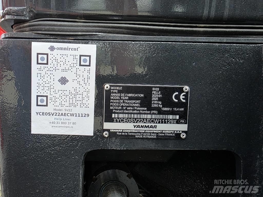 Yanmar SV 22 ミニ油圧ショベル 7t以下（ミニユンボ・ミニディガー）