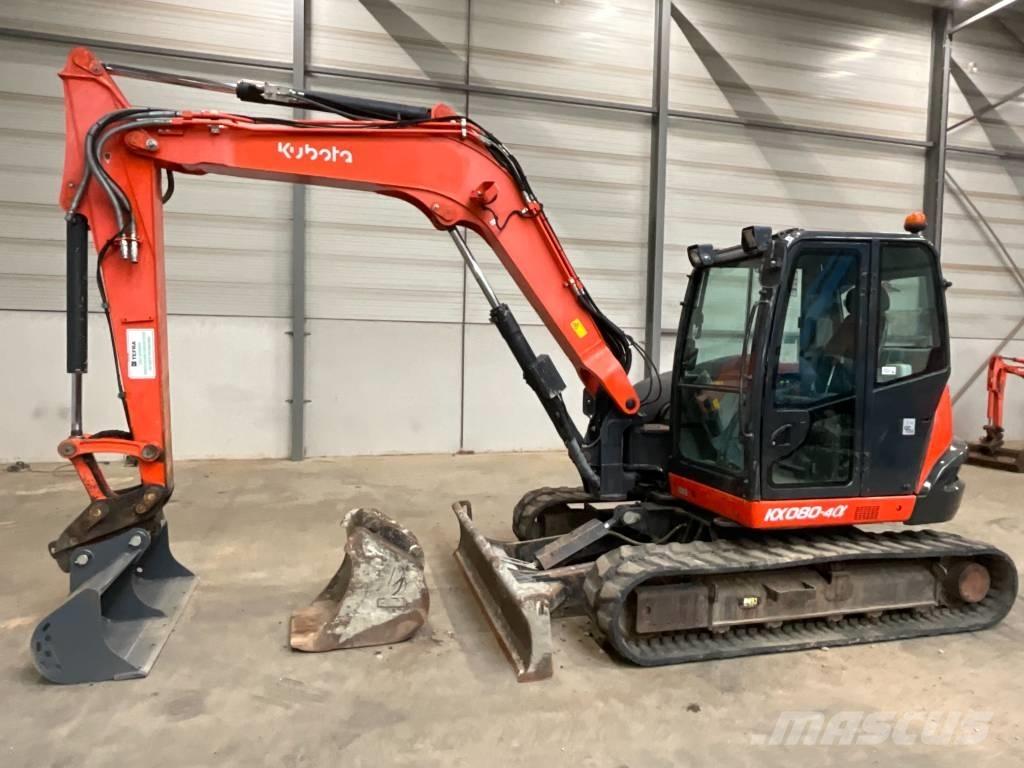 Kubota KX 080-4 A 中型油圧ショベル 7ｔ-12ｔ（ユンボ・パワーショベル・バックホー）