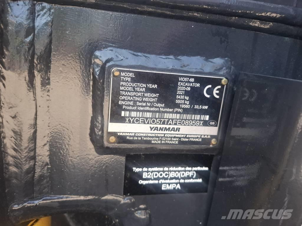 Yanmar vio 57-6B ミニ油圧ショベル 7t以下（ミニユンボ・ミニディガー）