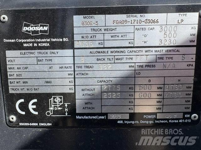 Doosan G 30 E-5 LPGフォークリフト