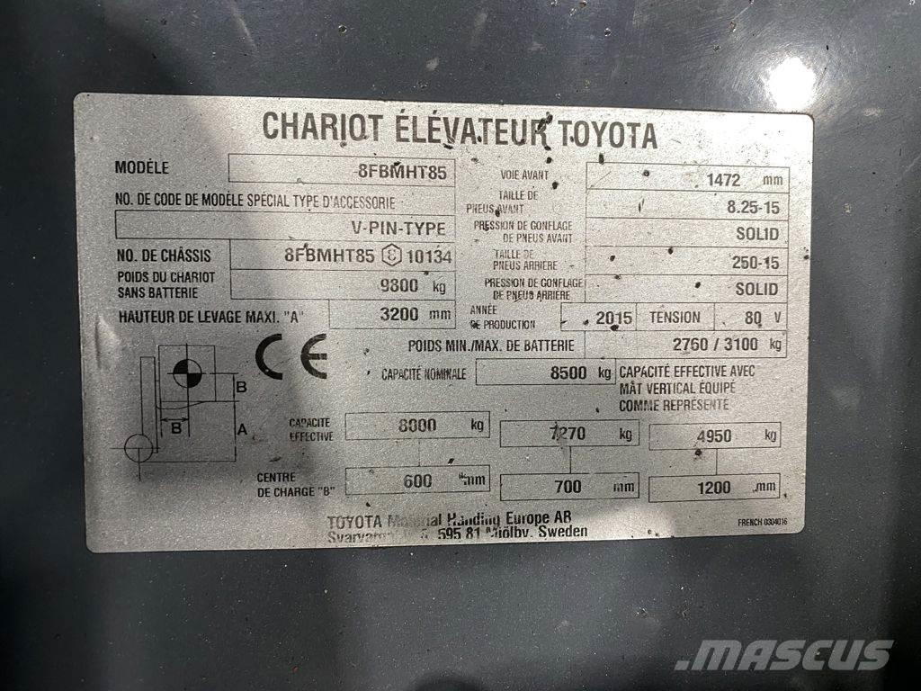 Toyota 8FBMHT85 バッテリーフォークリフト