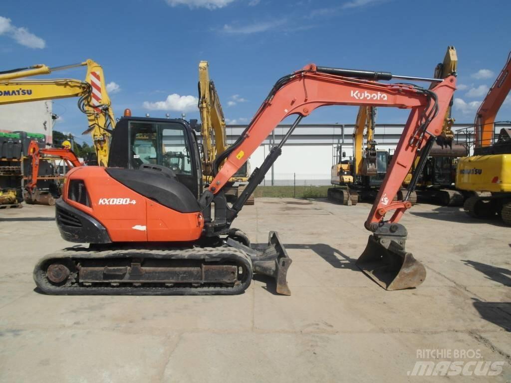Kubota KX 080-4 中型油圧ショベル 7ｔ-12ｔ（ユンボ・パワーショベル・バックホー）