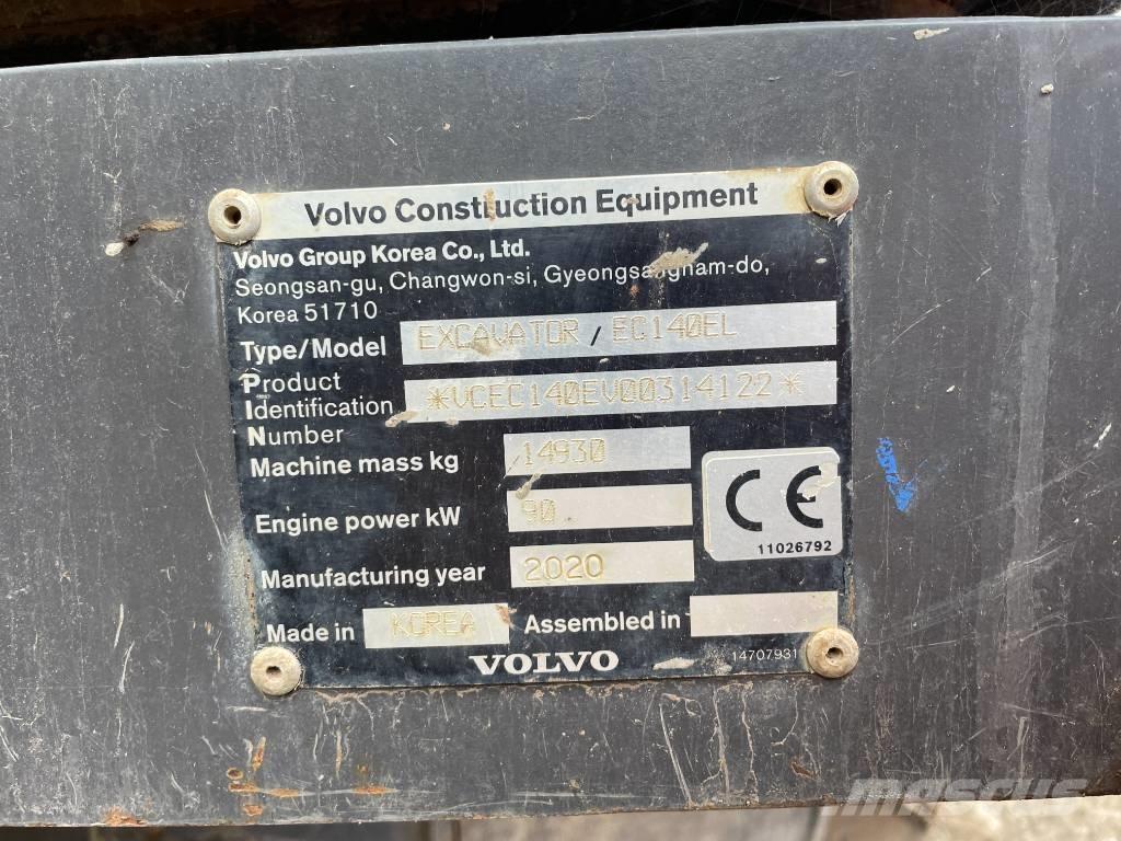Volvo EC 140 EL 大型油圧ショベル12t以上（パワーショベル・ユンボ）