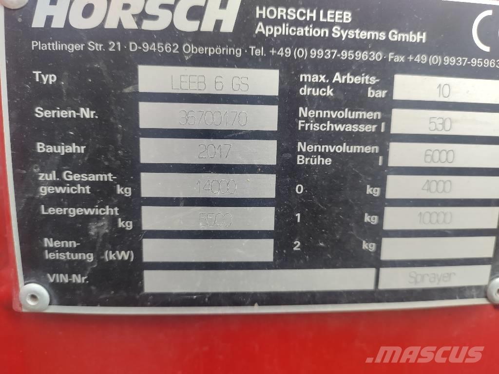 Horsch Leeb 6 GS 牽引型スプレイヤー