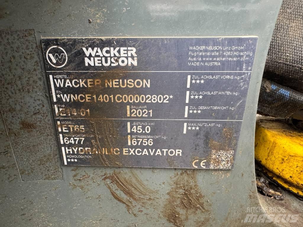 Wacker Neuson ET65 大型油圧ショベル12t以上（パワーショベル・ユンボ）