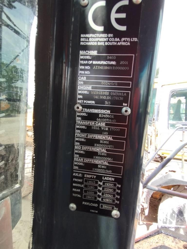 Bell B 40 D アーティキュレート式ダンプトラック