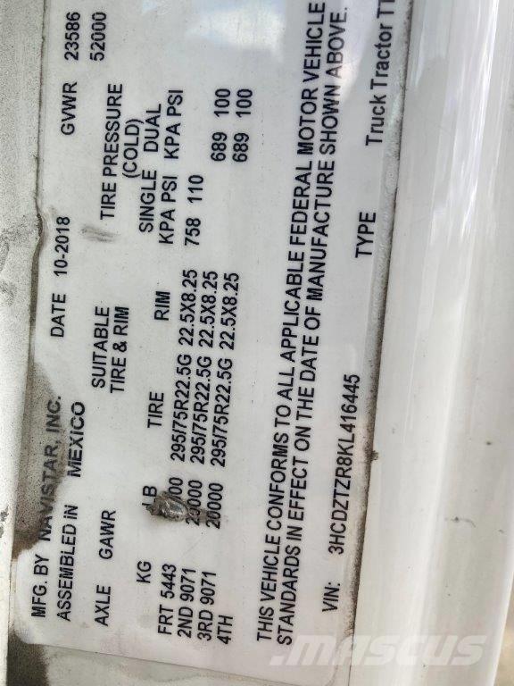 International LT 中古トラクターヘッド | トレーラーヘッド