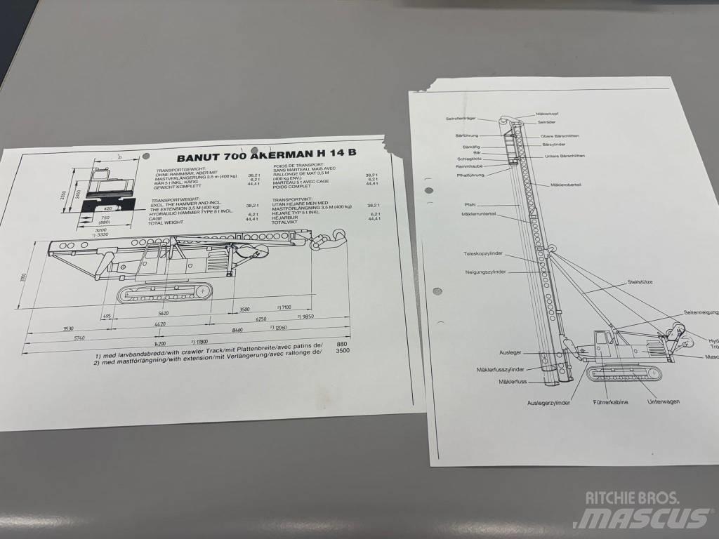 Åkerman Banut H14B 油圧パイルハンマー