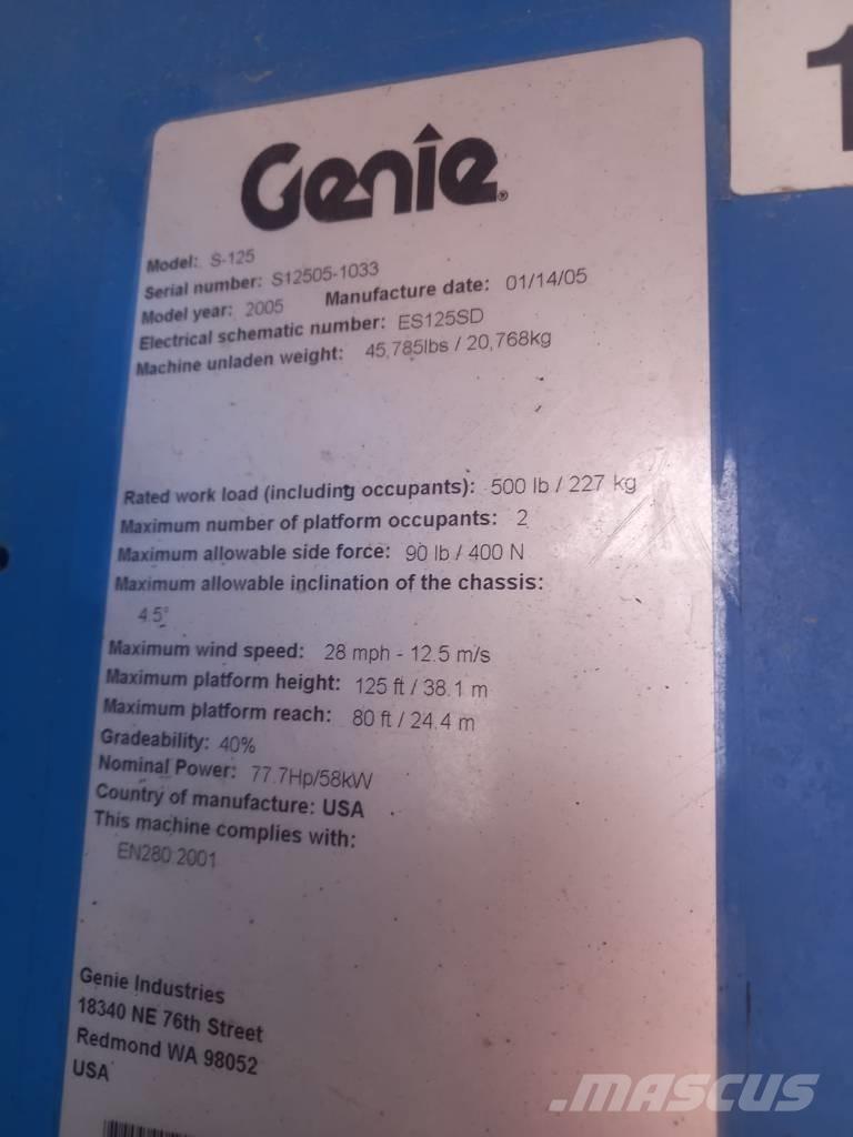 Genie S 125 ブームリフト　直伸型