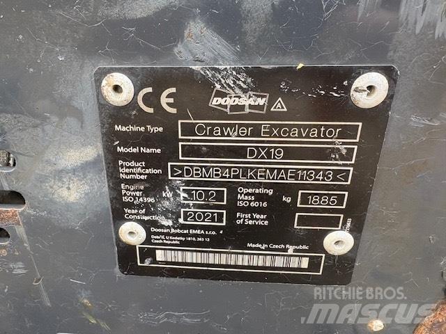 Doosan DX 19 ミニ油圧ショベル 7t以下（ミニユンボ・ミニディガー）