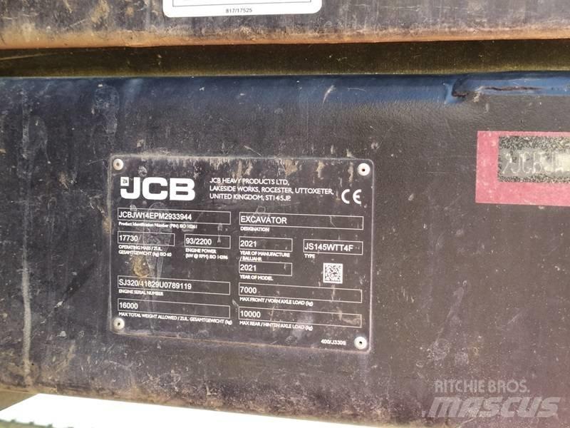 JCB JS 145 W ホイール式油圧ショベル（パワーショベル・ユンボ・バックホー）