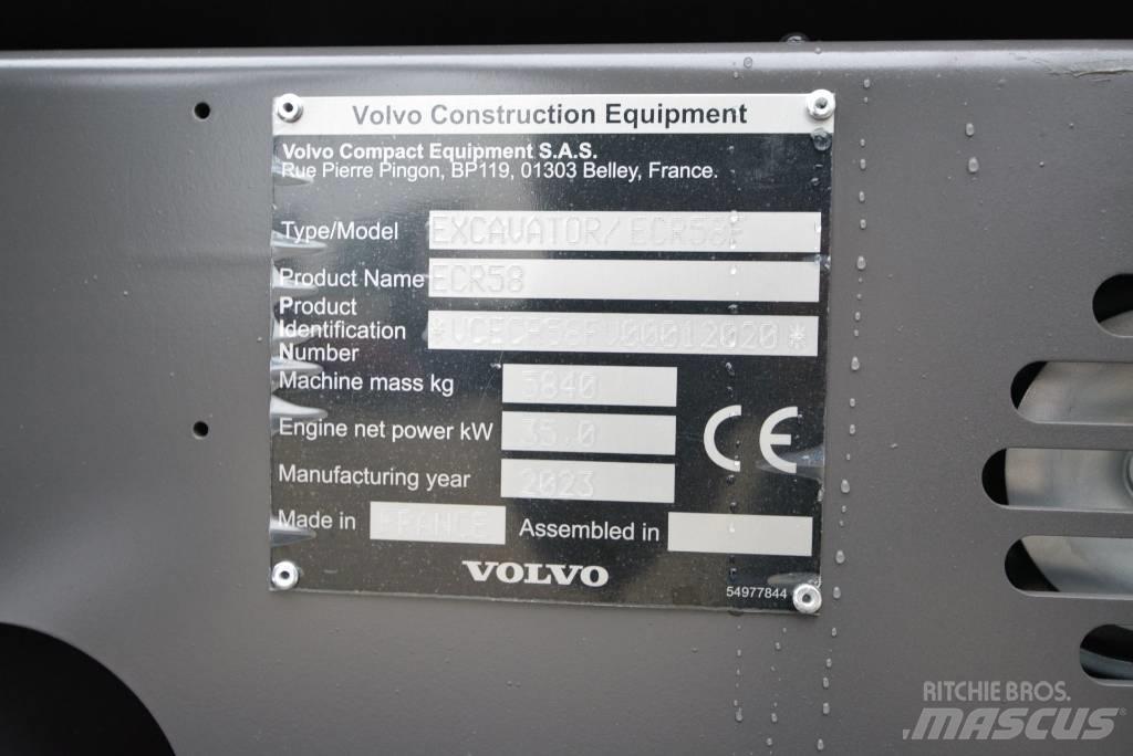 Volvo ECR 58 F ミニ油圧ショベル 7t以下（ミニユンボ・ミニディガー）