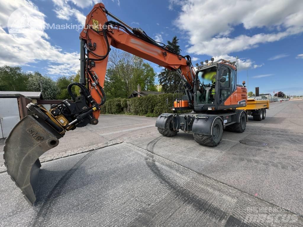 Doosan DX 160 W ホイール式油圧ショベル（パワーショベル・ユンボ・バックホー）