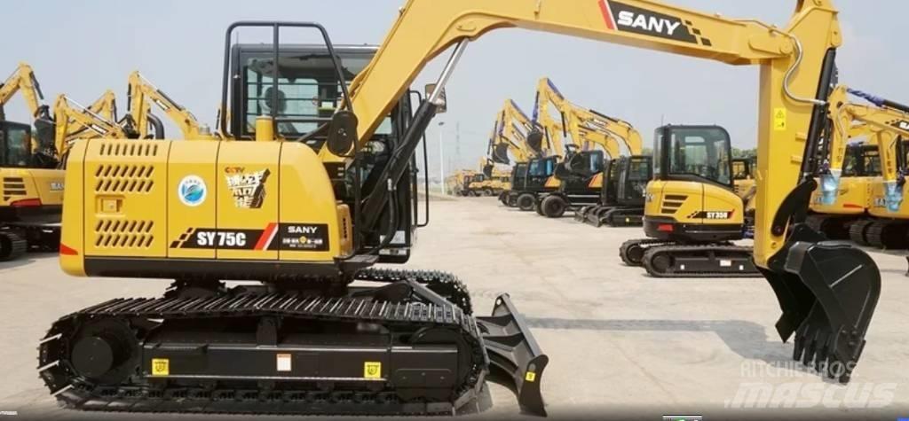 Sany SY 75 C 中型油圧ショベル 7ｔ-12ｔ（ユンボ・パワーショベル・バックホー）