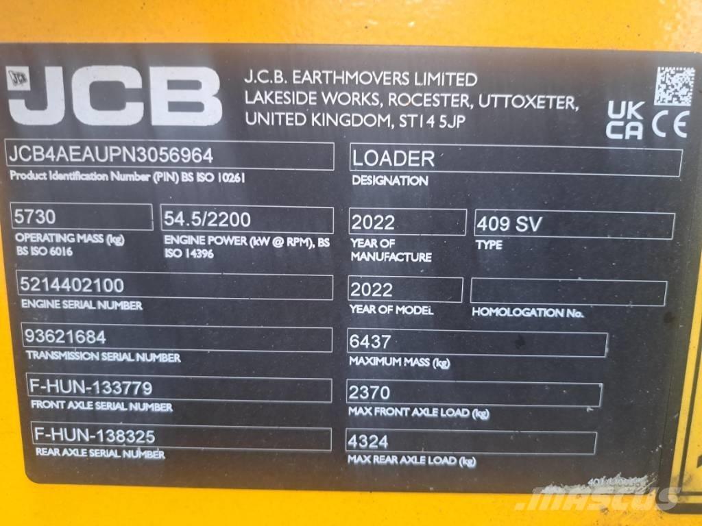 JCB 409 ホイールローダー・タイヤショベル