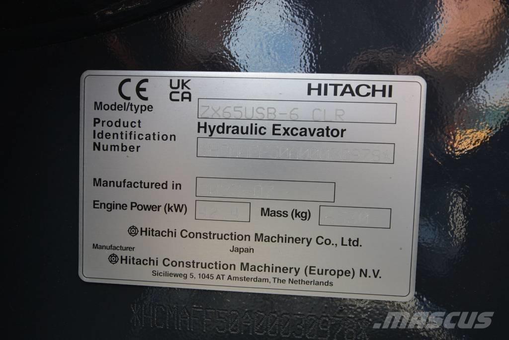 Hitachi ZX 65 USB-6 ミニ油圧ショベル 7t以下（ミニユンボ・ミニディガー）