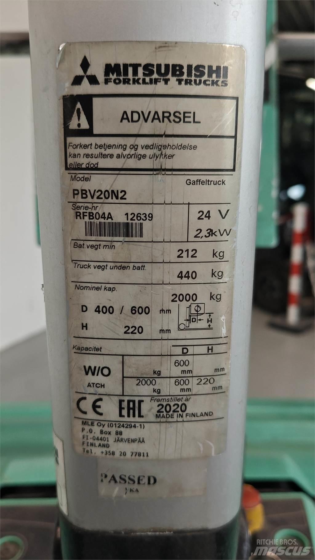 Mitsubishi PBV20N2 フォークリフト - その他