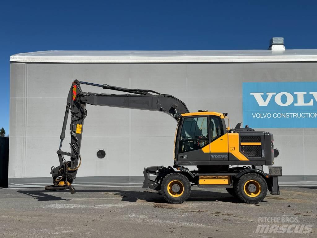 Volvo EW 160 E ホイール式油圧ショベル（パワーショベル・ユンボ・バックホー）