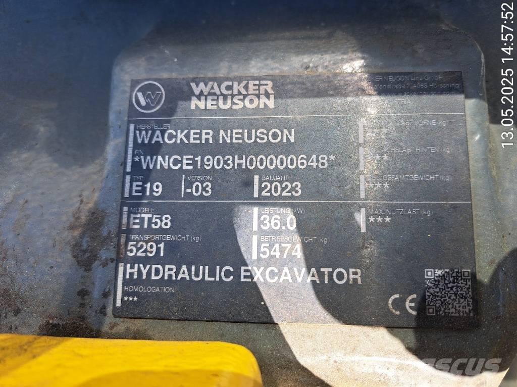 Wacker Neuson ET58 大型油圧ショベル12t以上（パワーショベル・ユンボ）