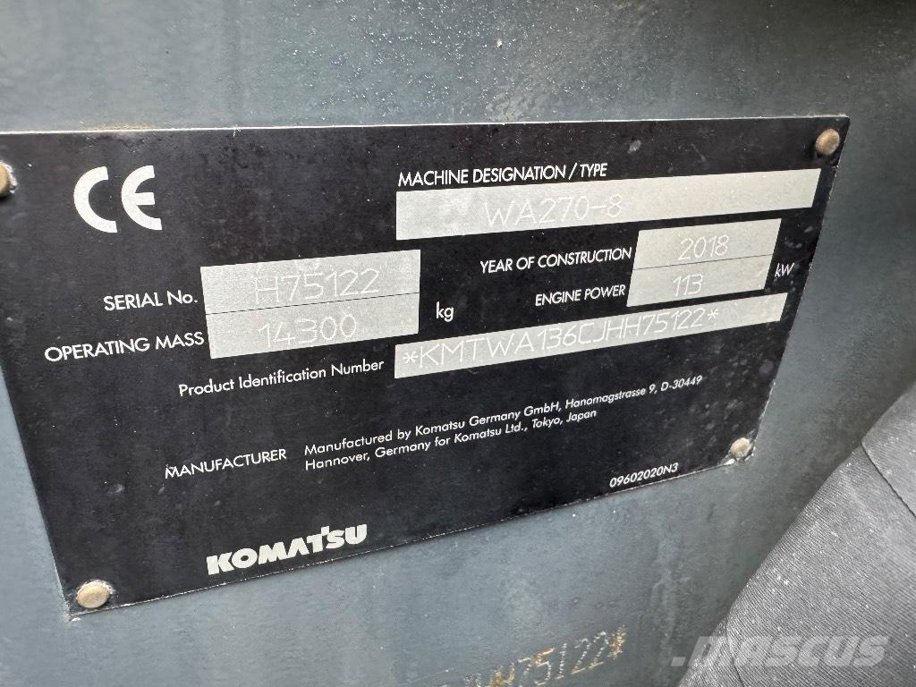 Komatsu WA 270-8 ホイールローダー・タイヤショベル