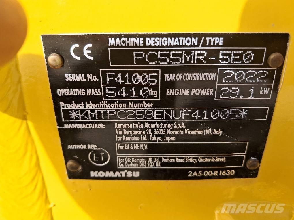 Komatsu PC55MR-5 ミニ油圧ショベル 7t以下（ミニユンボ・ミニディガー）