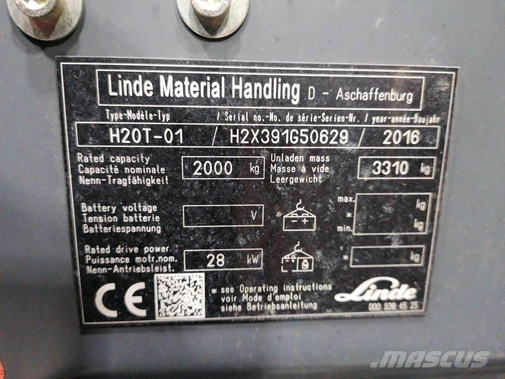 Linde H20T-01 LPGフォークリフト