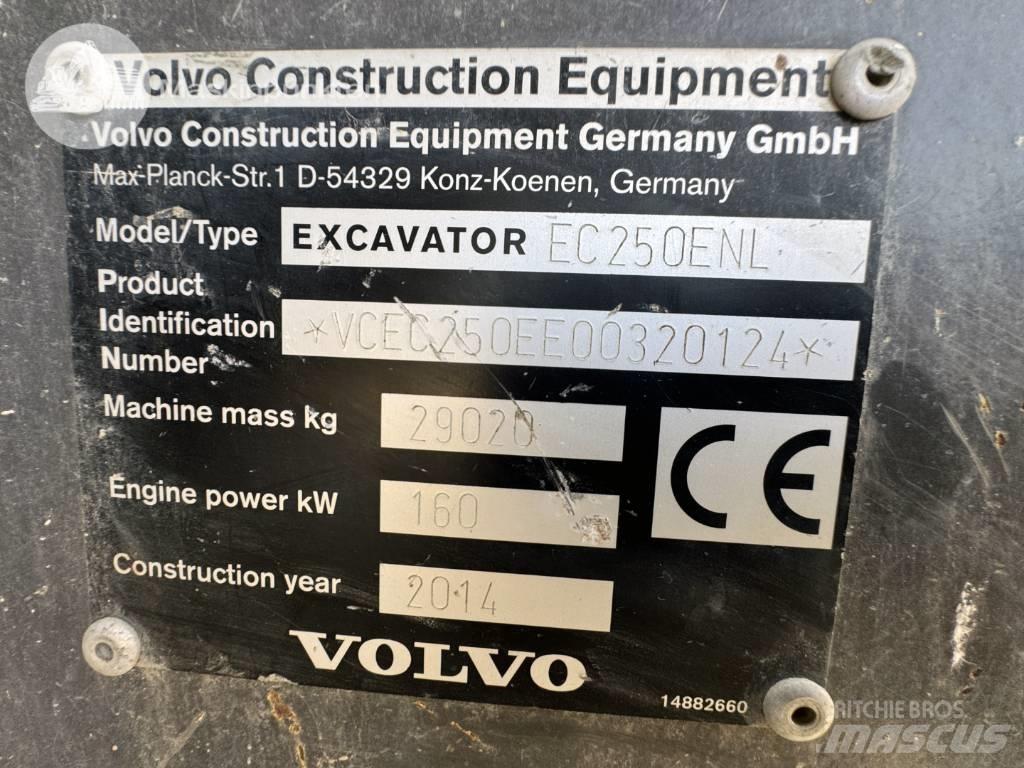Volvo EC 250 E N L 大型油圧ショベル12t以上（パワーショベル・ユンボ）