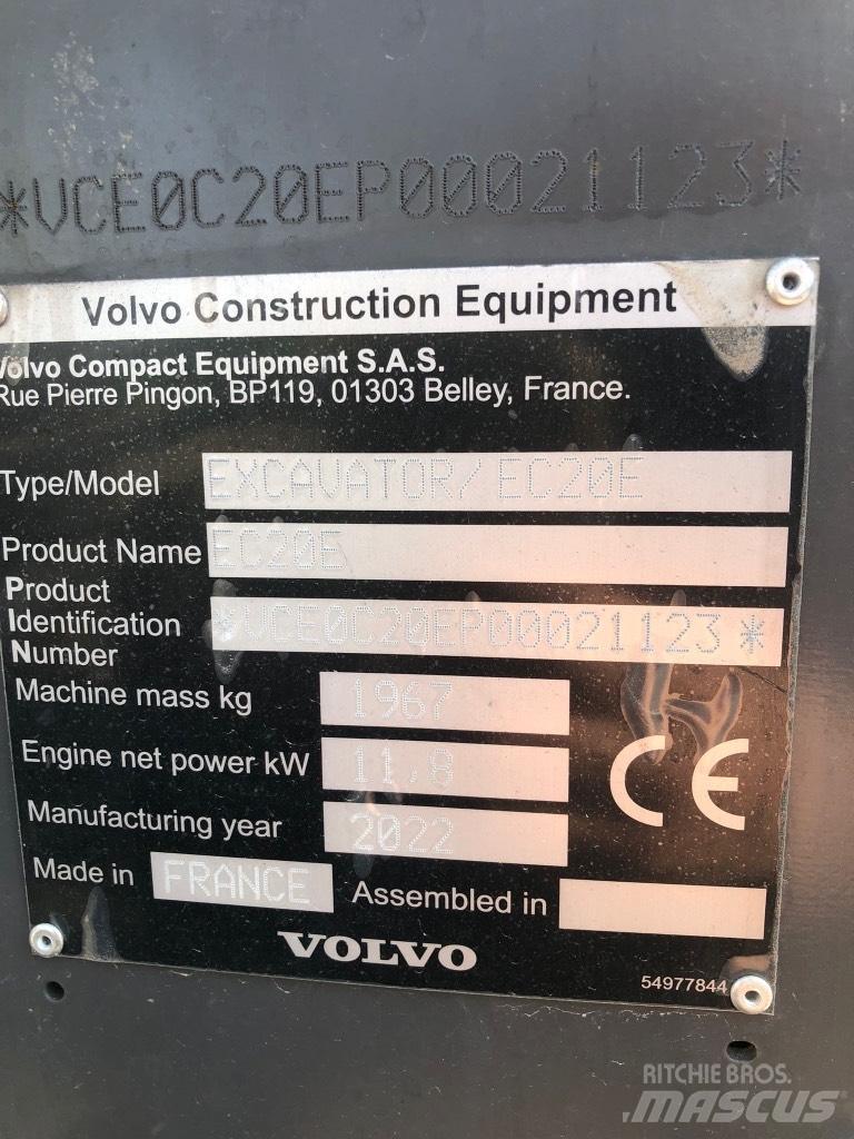 Volvo EC 20 E ミニ油圧ショベル 7t以下（ミニユンボ・ミニディガー）