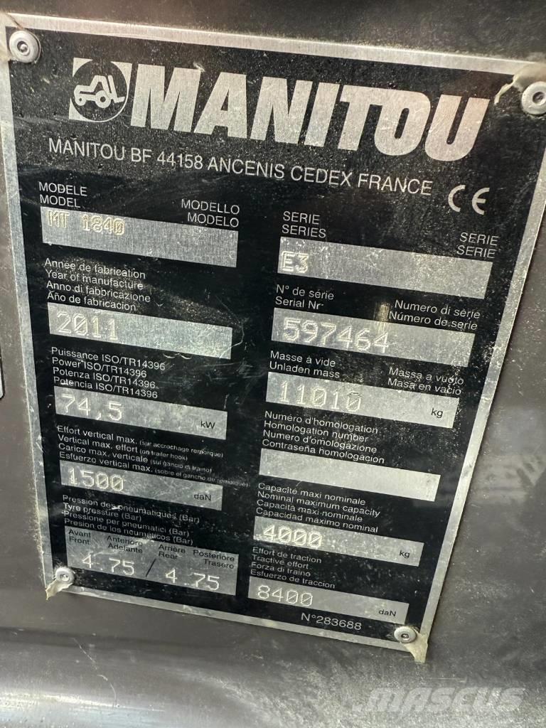 Manitou MT 1840 テレスコーピックハンドラー