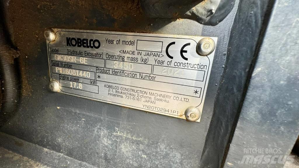 Kobelco SK 30 SR-6E ミニ油圧ショベル 7t以下（ミニユンボ・ミニディガー）